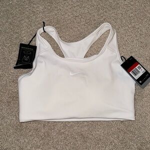 Nike White Swoosh Bra Sz:L